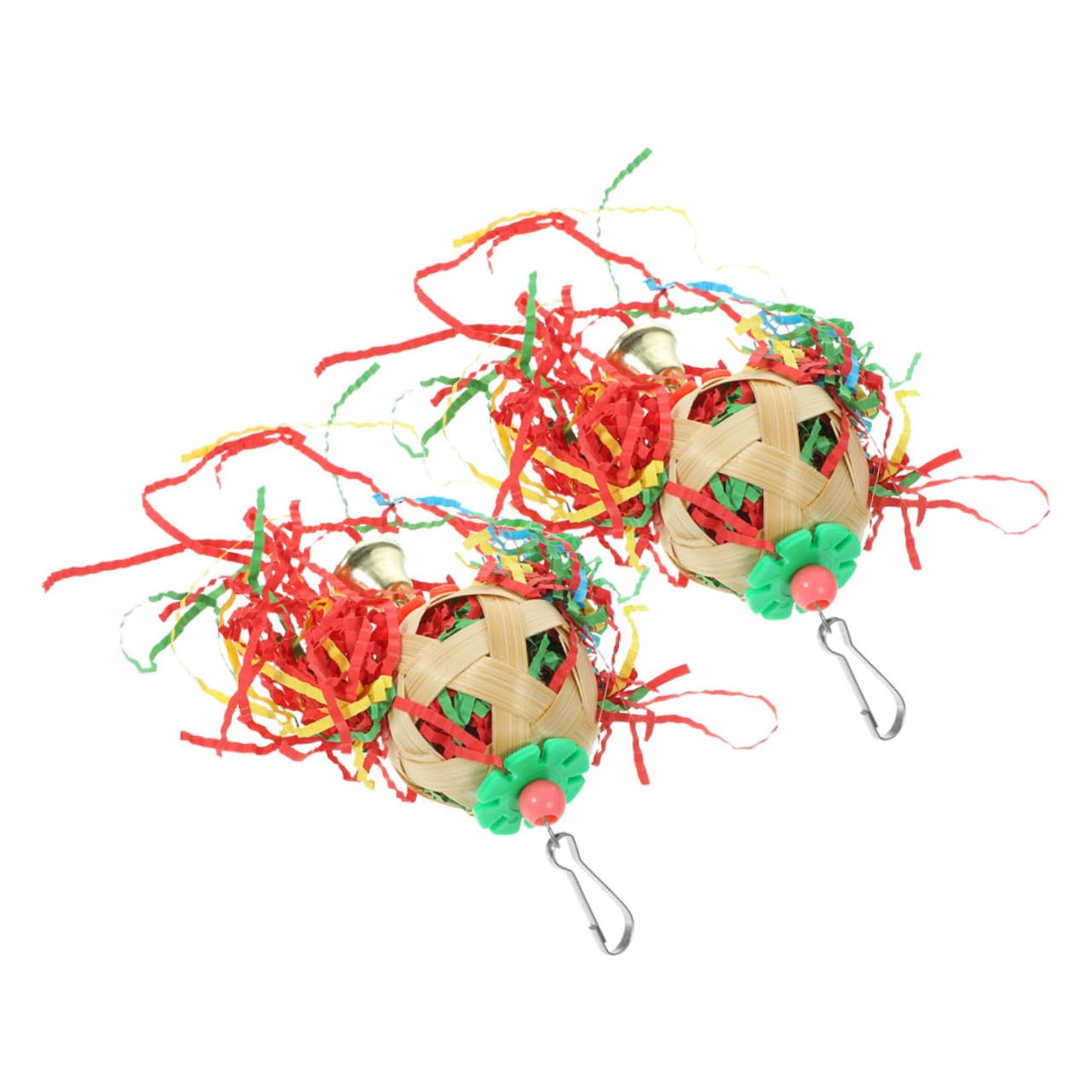 POPETPOP 10 Pièces Jouets de Recherche de Nourriture pour Oiseaux Jouet Oiseau drôle Jouets à mâcher pour Perroquet Longue Queue Sepak Takraw Petit Perroquet Cage à Perroquet Remarque