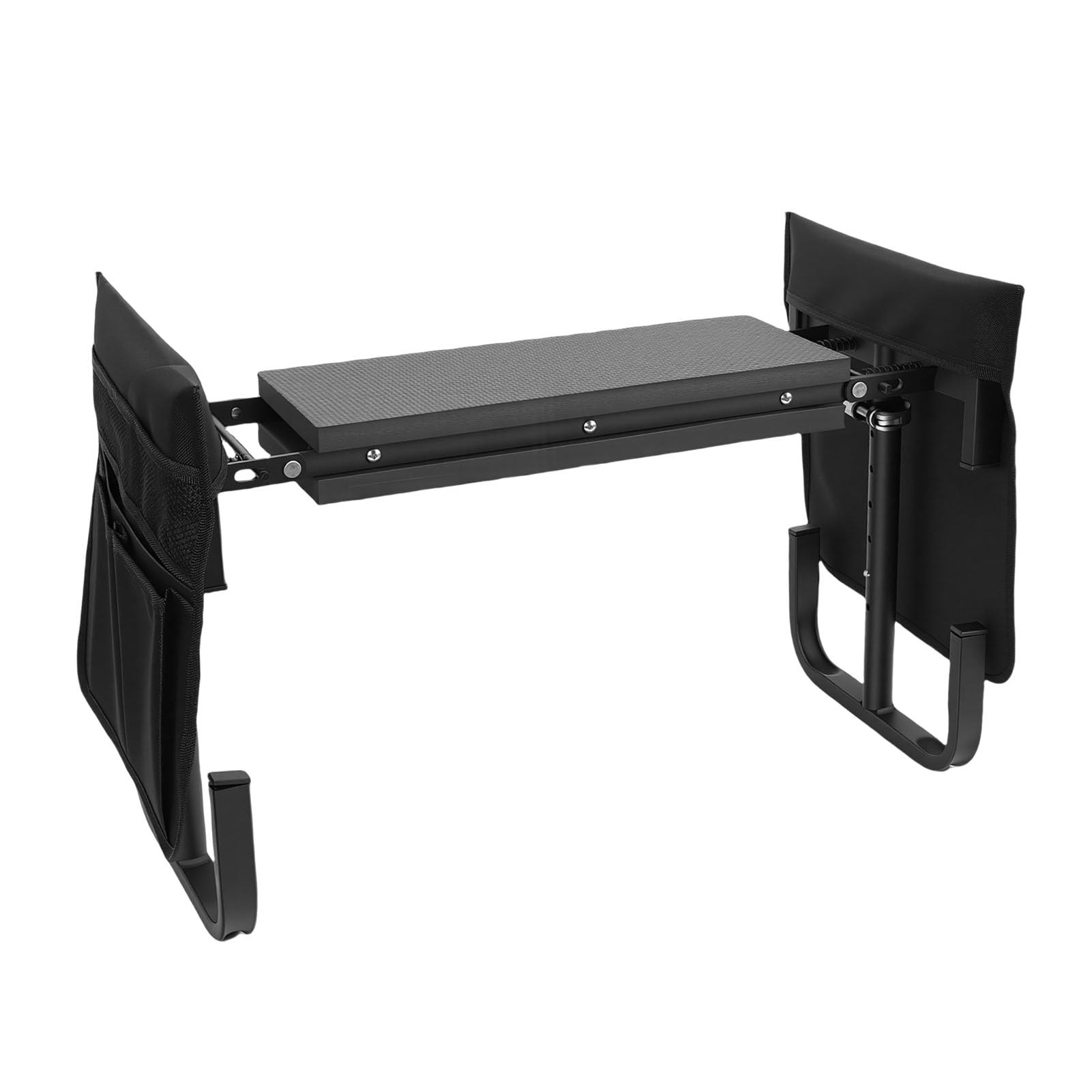 Sgabello da giardinaggio pieghevole con sedile inginocchiatoio da giardino per attività all'aperto (Black)