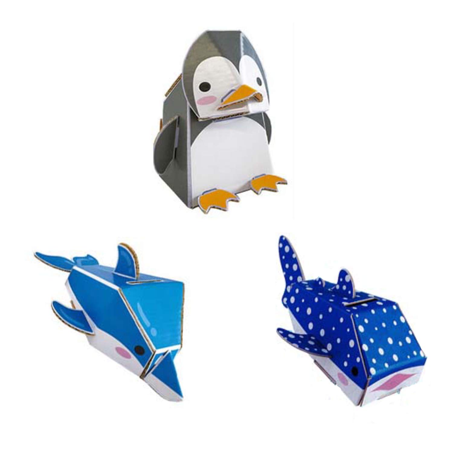 Amazon.co.jp: ダンボール 工作 dancoo! 水族館 貯金箱
