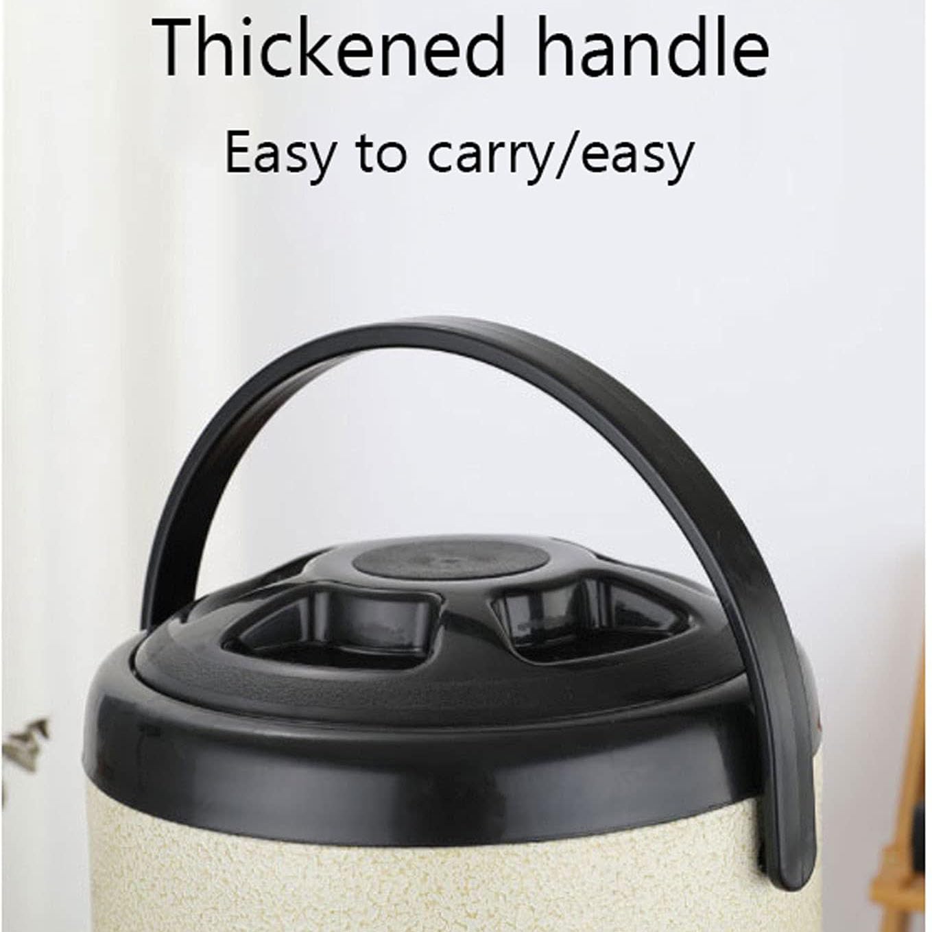 Dispensador de bebidas térmico comercial con grifo, 6 L, chocolate caliente, café, leche, vino caliente, urna para fiestas en casa, picnics, mantiene el calor durante 6 horas