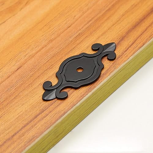 Miniatura 10 de HUAMULAN Paquete de 10 pomos, tiradores vintage para armario de cocina, base de aleación de zinc, manijas de puerta de armario, cajón, base negra