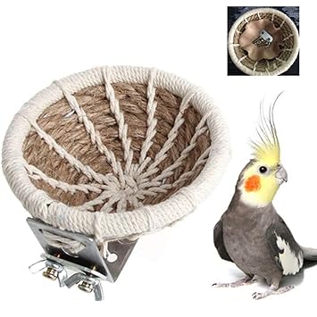 Zswell Cotton Rope Weave Bird Breeding Nest and Small Parrot Cage Hatching Hut Nesting Box