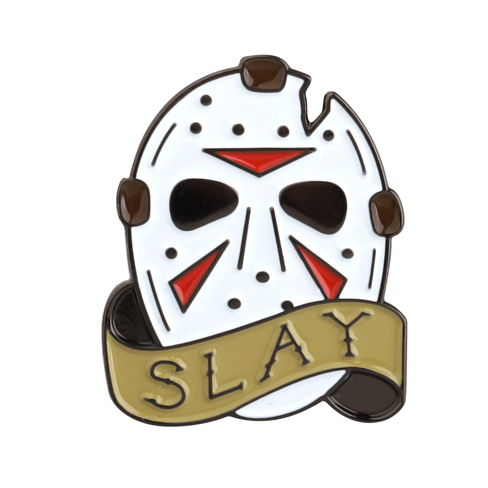 SEIRAA Horror Character Mask Horror Movie Jewelry Halloween Brooches