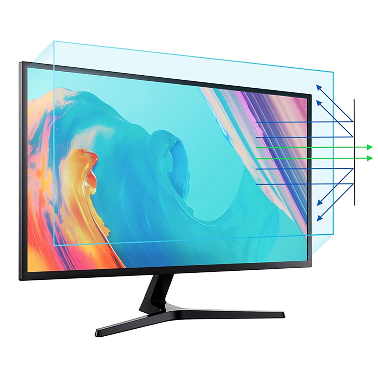 Protecteur d'écran antireflet TV 55 pouces et grand moniteur suspendu 1211x682mm