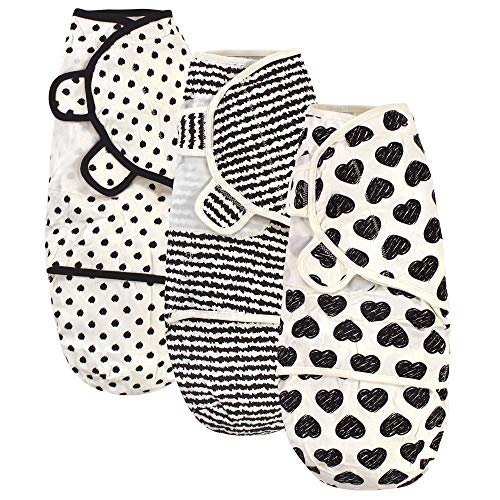 Image of Touched by Nature Unisex Baby Organic Cotton Swaddle Wraps, Heart 3-Pack, 0-3 Months