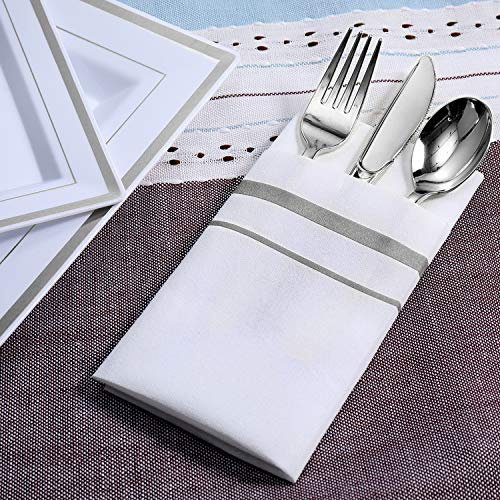 image for FOCUSLINE 200 Linen Feel Disposable Bathroom Napkins, Soft and Absorbe
