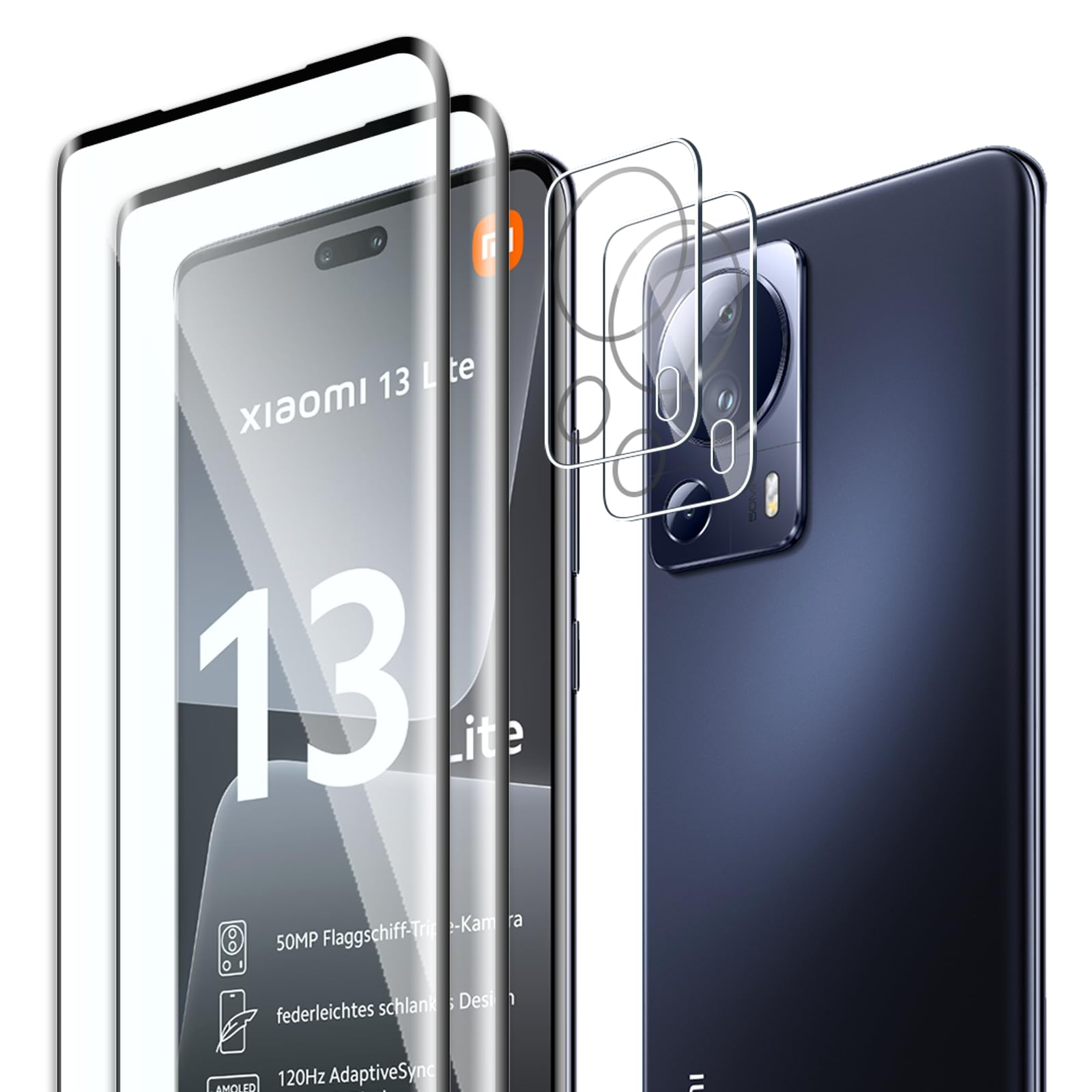 Honor Magic 5 Lite Pellicola Kit Vetro Temperato Per Honor Magic 4 Lite 5G - 3 Pellicole Schermo 2 Pellicole Fotocamera Vetro Temperato 9h Antiurto - Foto 14