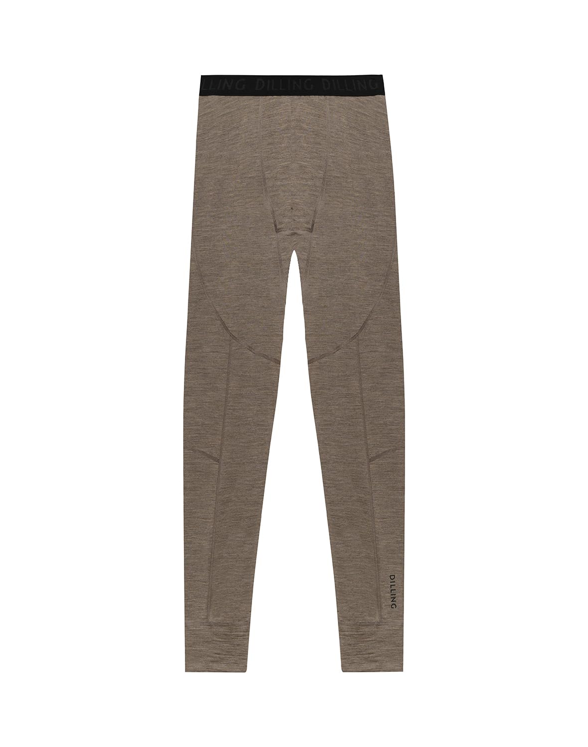 Dilling Men's Brown Mottled Merino Wool Long Johns, Xl