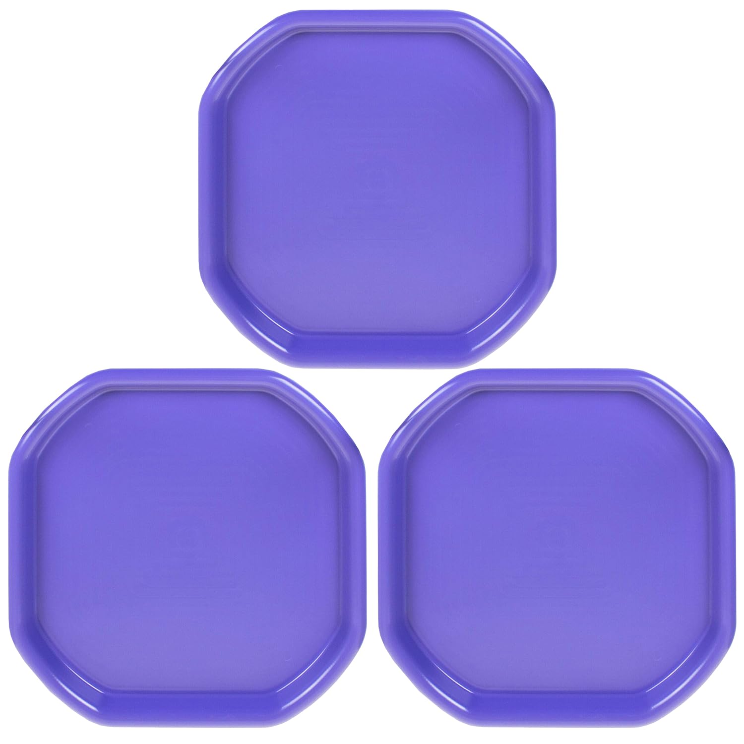 (Set of 3) Small Plastic Mixing Tray Water Play Builder Equipment Sand Pool Pit Tray Water Game Garden Beach Tuff Toddlers Messy Activities For Cement Mortar & Sand Plastering 70x70 CM (Purple)