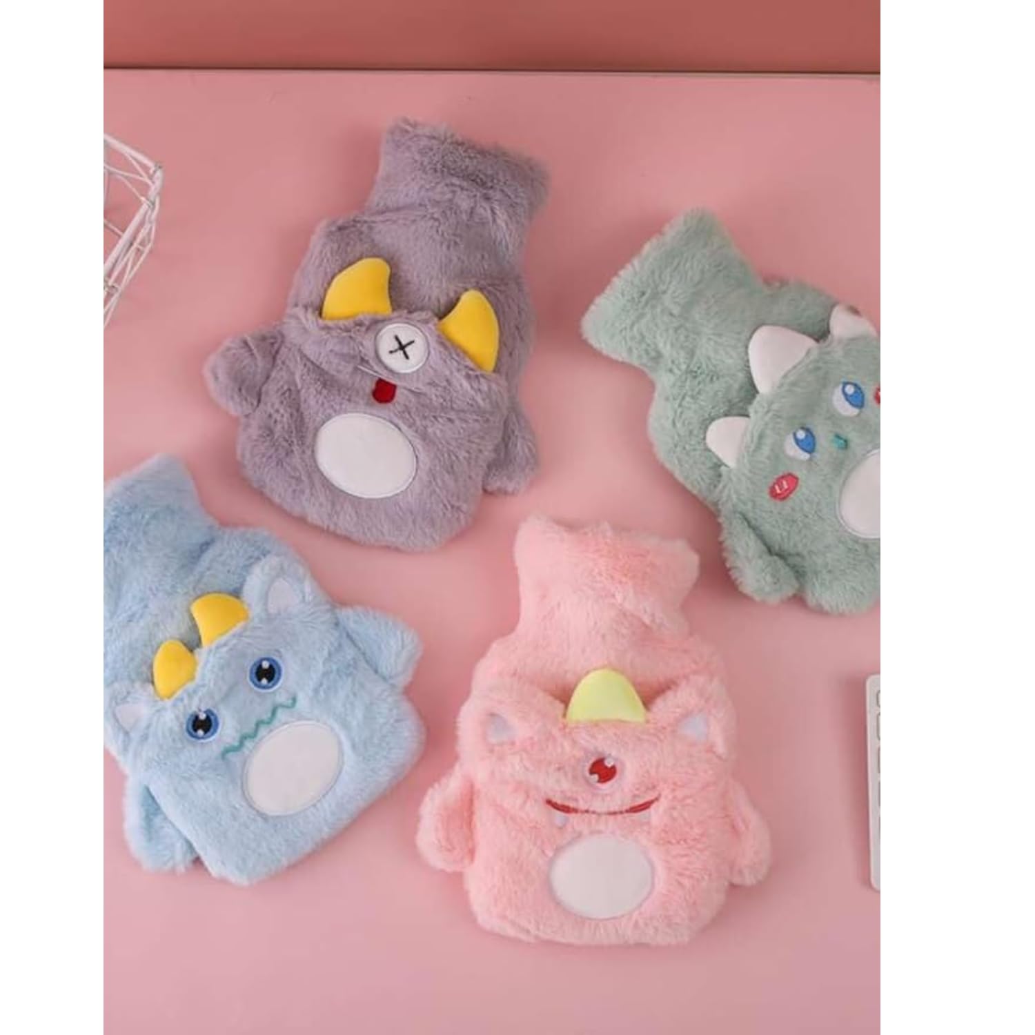 COSKIRA 1000ML Cartoon Hot Cold Pack for Pain Hot Water Bottle with Cover, Large Hot Water Bag and Soft Cover, Ideal for Pain Relief, Bag for Pain Relief, Neck and Shoulders, Feet Warmer, Menstrual -1 - Image 2 thumbnail