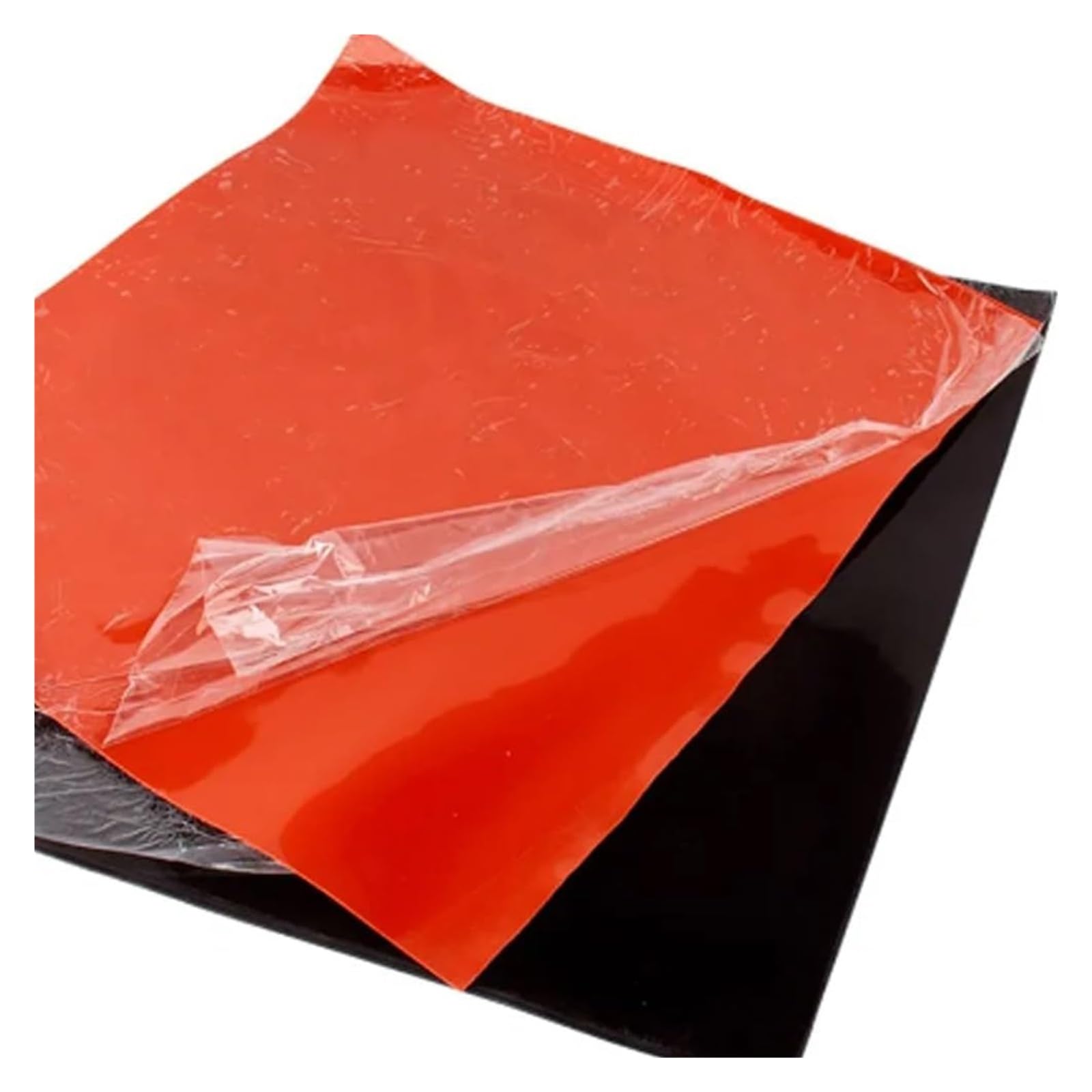mata silikonowa, Gruba, kwadratowa, gumowa, matowa, silikonowa folia o wymiarach 0,5-10 mm do pieca próżniowego, odporna na ciepło, 1 szt(Red,Thickness5mm)