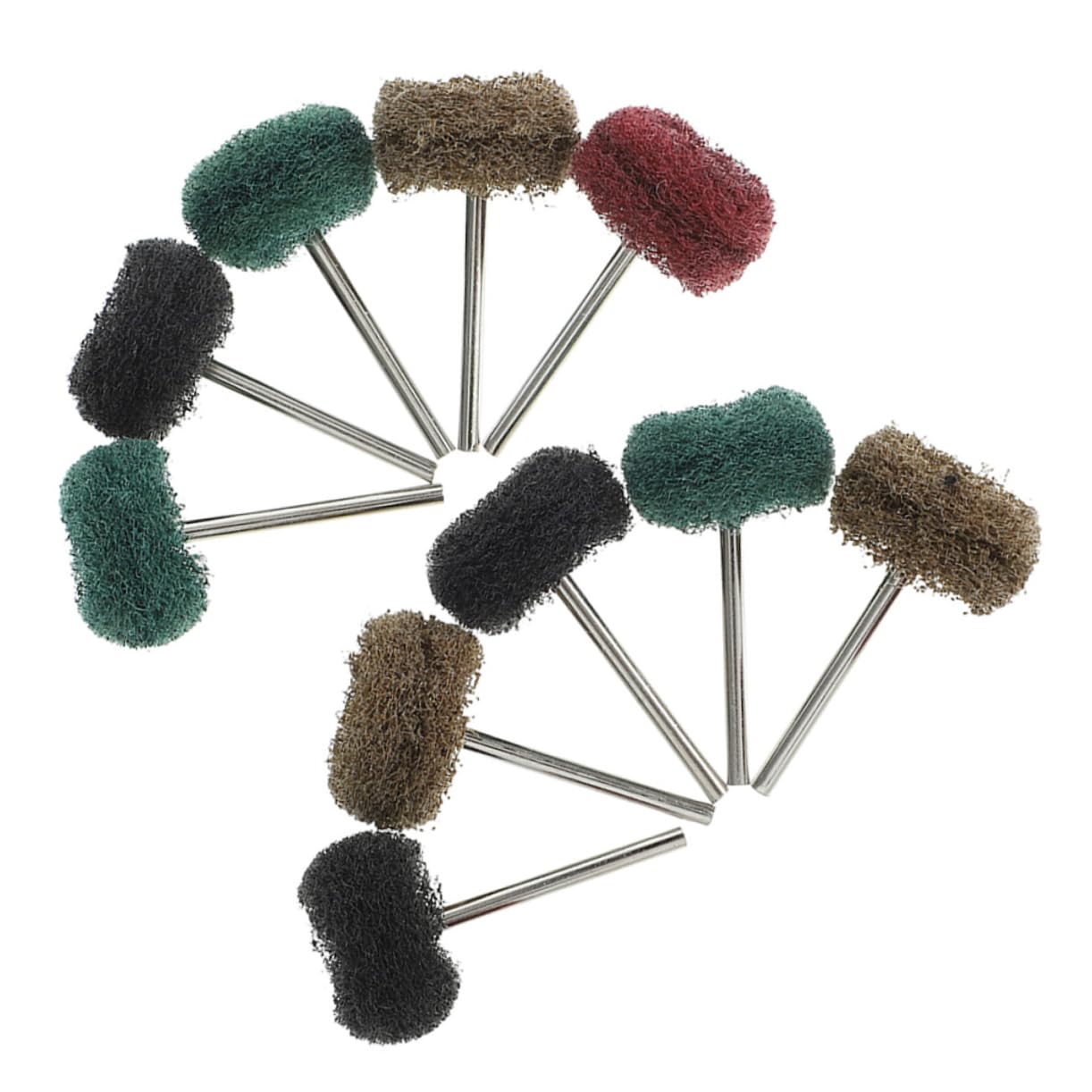Gatuida Kit Di 4 Ruote Lucidanti Per Trapano Versatile Lucidatura Lucidatura Tampone Abrasivo Materiale in Acciaio Strumento Lucidatore Per Ruote in Metallo 20 Pezzi*4