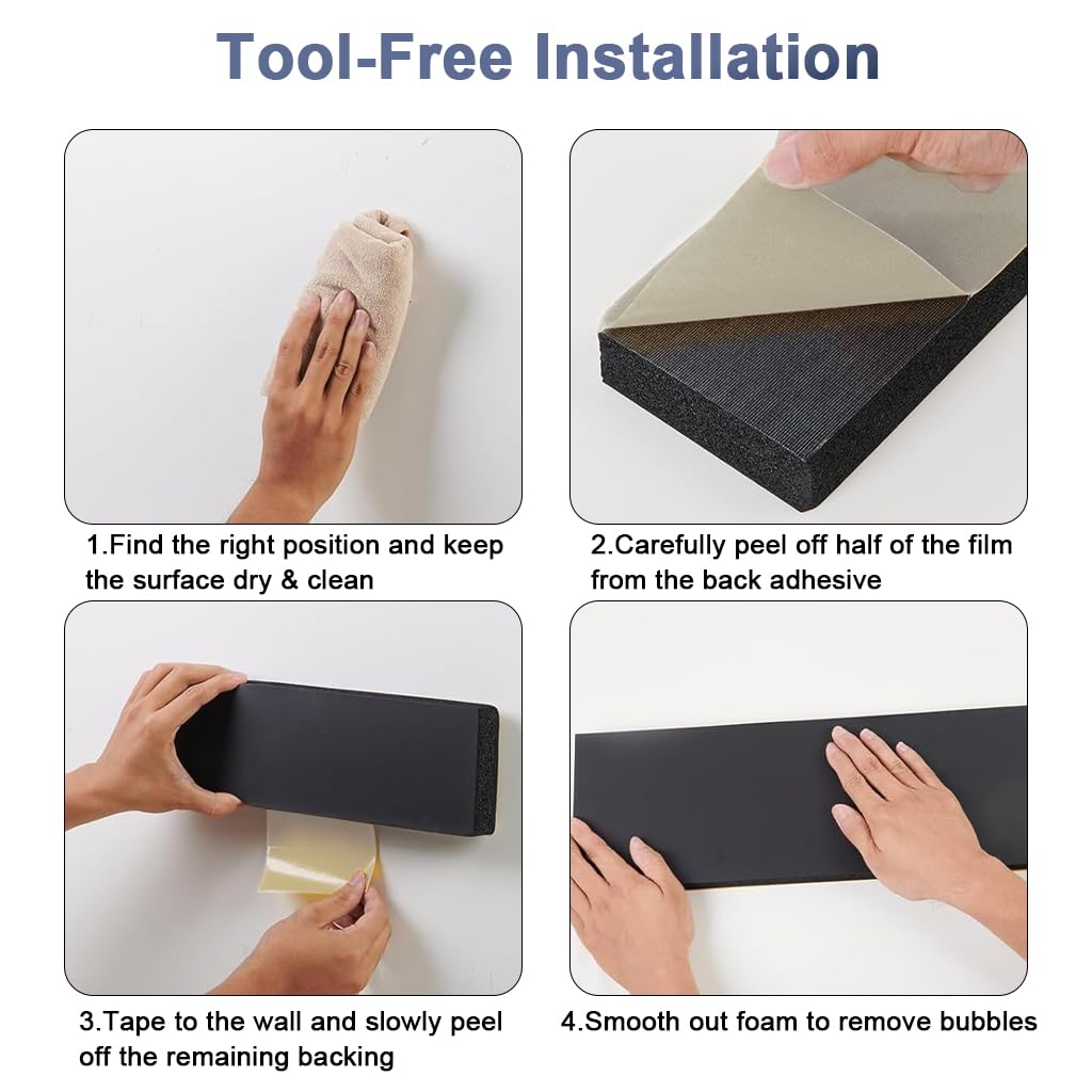 STHIRA 4Pcs Garage Wall Protector 30x10×2 cm Rubber Block EVA Pad — Amazon image 6