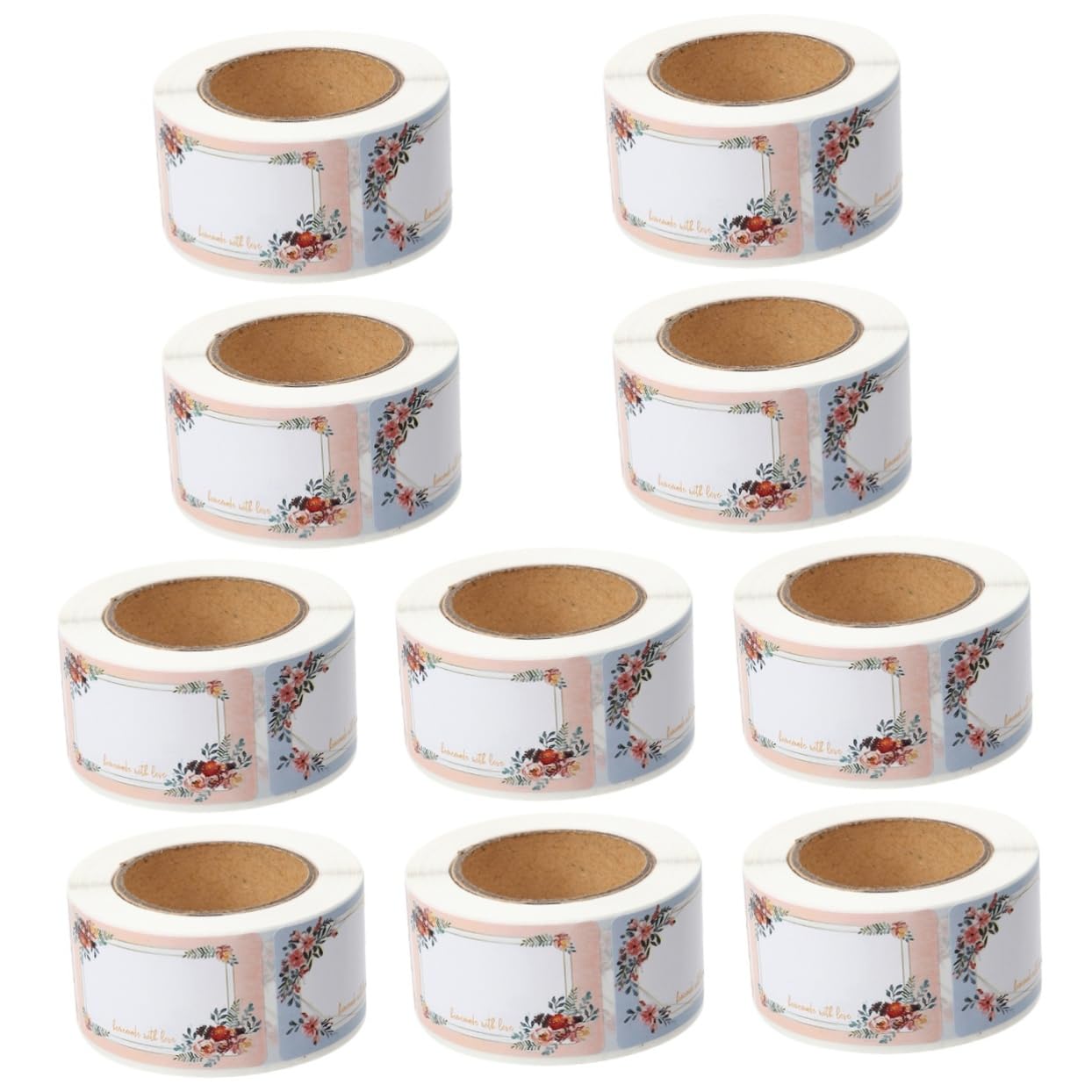 Lurrose 5 Sätze Namensaufkleber Dokumentenaufkleber Leere Papieraufkleber Namensschild Kennzeichnungsetikett Artikelaufkleber Etikettenband Ersetzen Leere Klebeetiketten 2 Rollen * 5