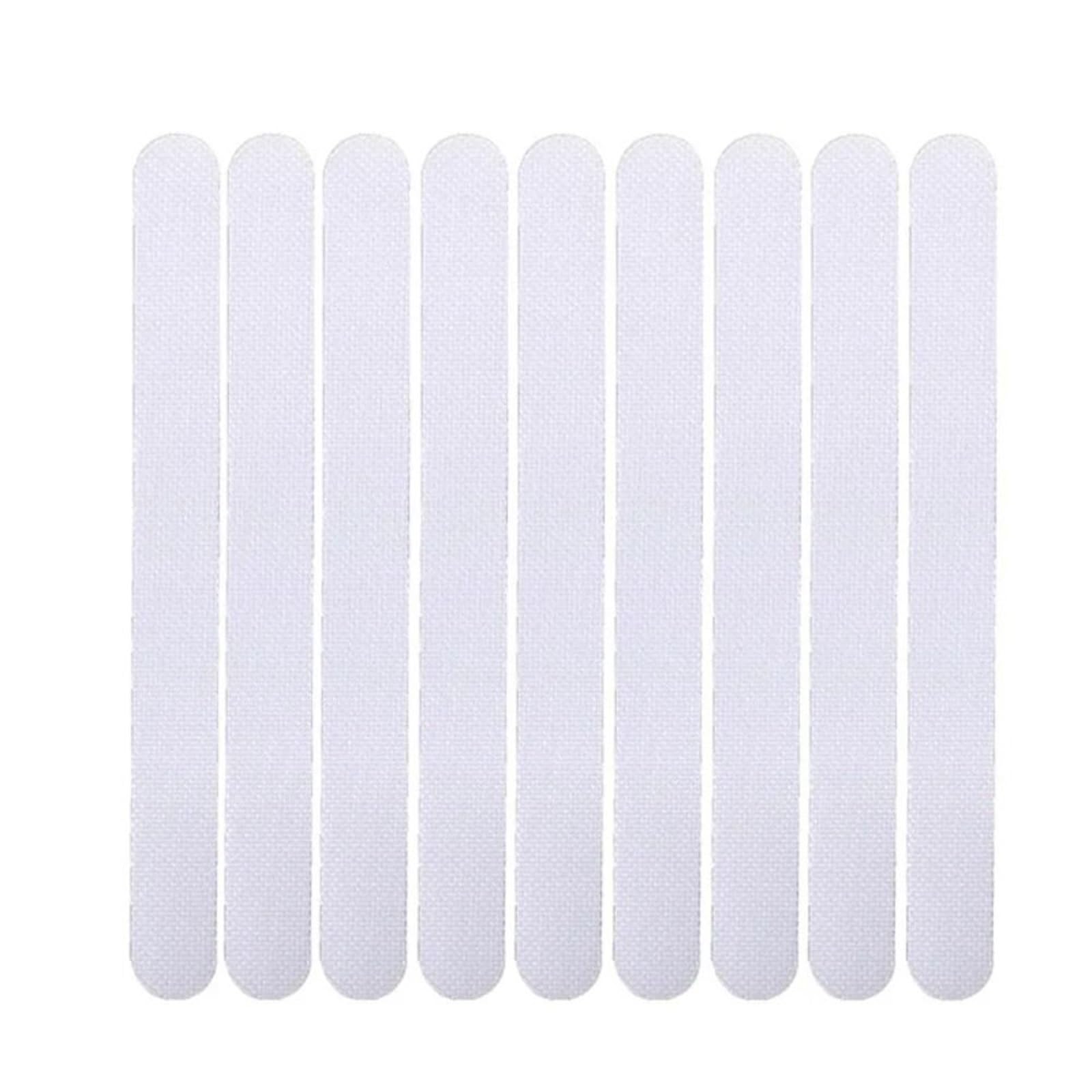 JFNKLFG Non Slip Shower Stickers 6pcs Colorful Anti Slip Strips Non Portable Shower Stickers Bathtubs Showers Stairs Floors Bath(White)