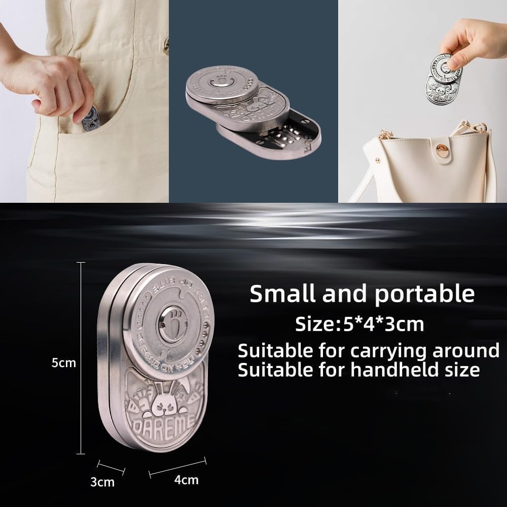 Fidget Slider metalowy magnes Fidget Push Card, wzór królika, zabawka ADHD dla dorosłych, zabawka antystresowa, prezent antystresowy, zabawka dekompresyjna, do biura