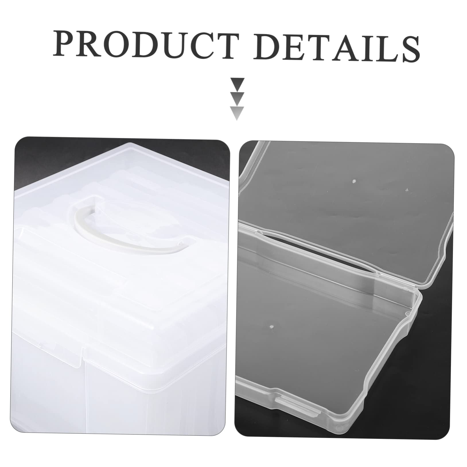 Uonlytech Fotobox für Fotos Aufbewahrungsbox aus Fotoorganizer mit Grußkartenorganizer und Schmuckkästchen als Kartenaufbewahrungsbox für Kleine Dinge