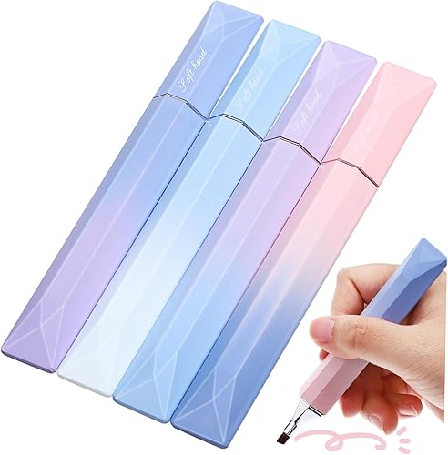 4 resaltadores pastel con punta de cincel, resaltadores de visibilidad transparente para oficina y escuela, diseño sin sangrado para profesores y