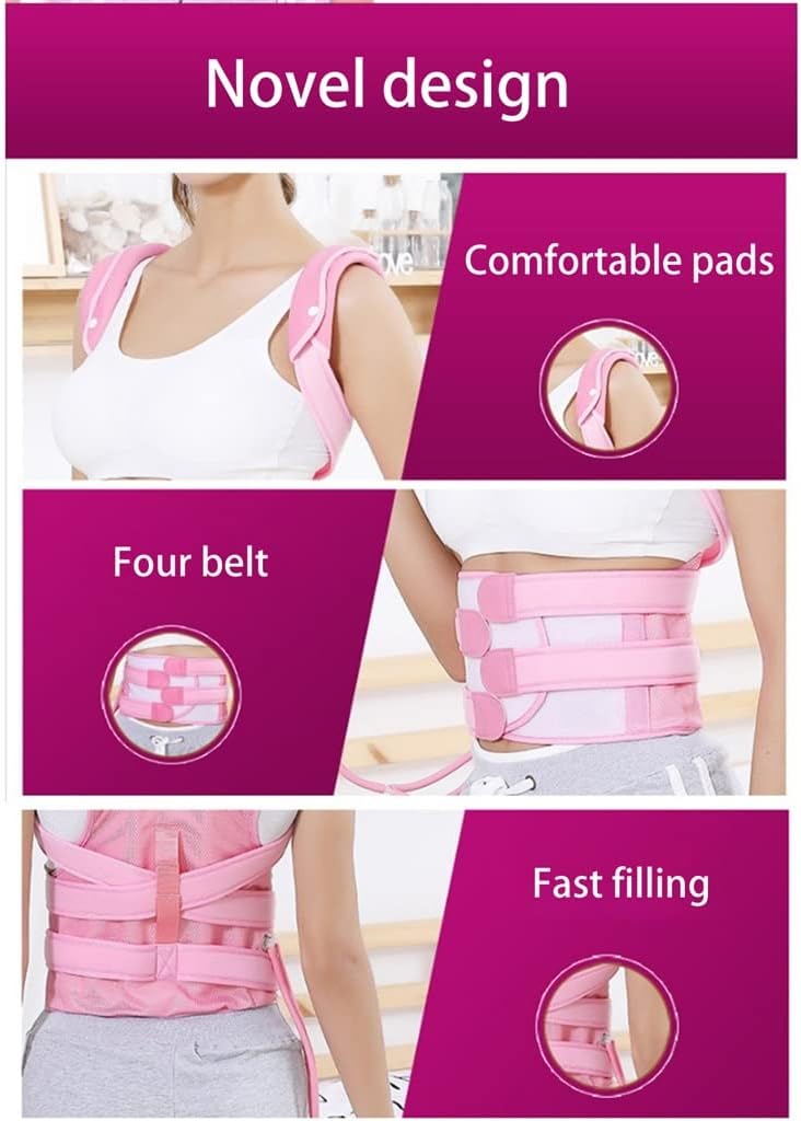 Posture Corrector Belt Inflatable Orthosis Pull Shoulder Support Spine Scoliosis Upper Back Brace Waist(L code)