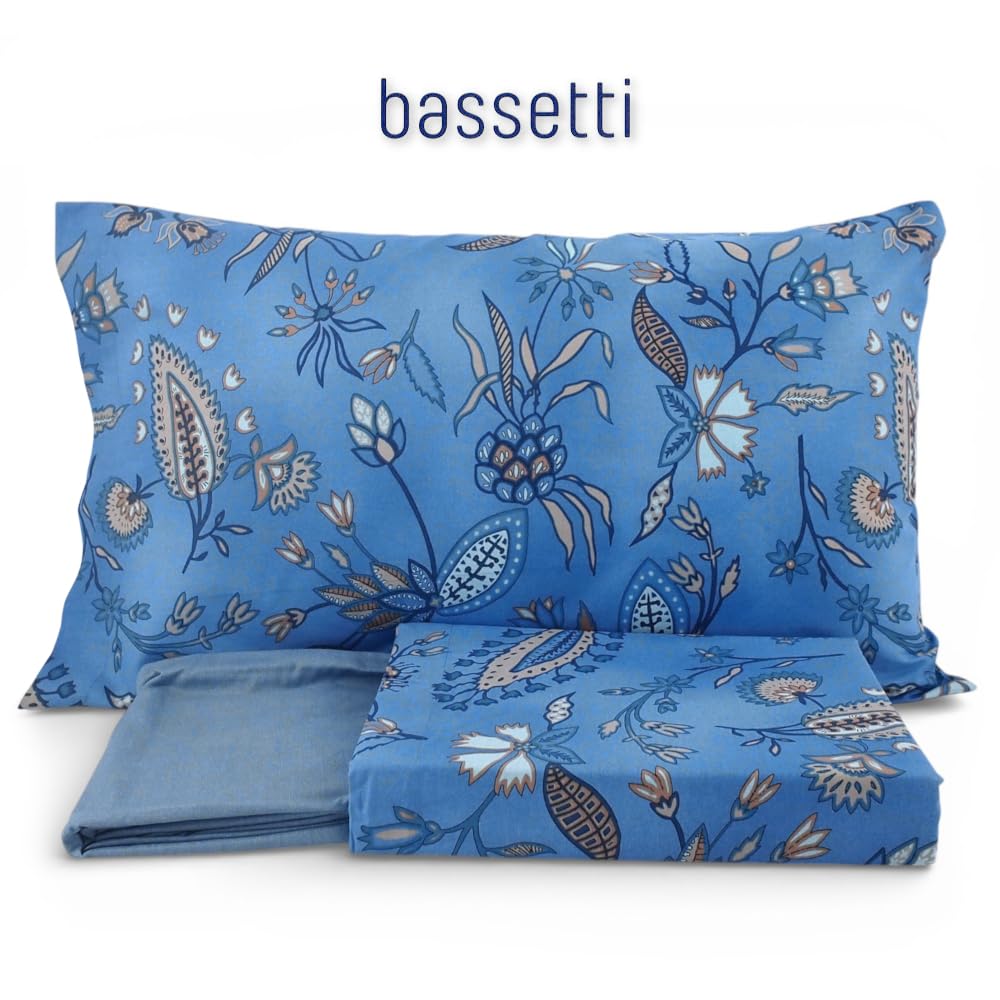 Bassetti Completo Copripiumino Matrimoniale Art. MACO60 sIKAR B1 + tavoletta Profumo Biancheria per armadi by biancocasa