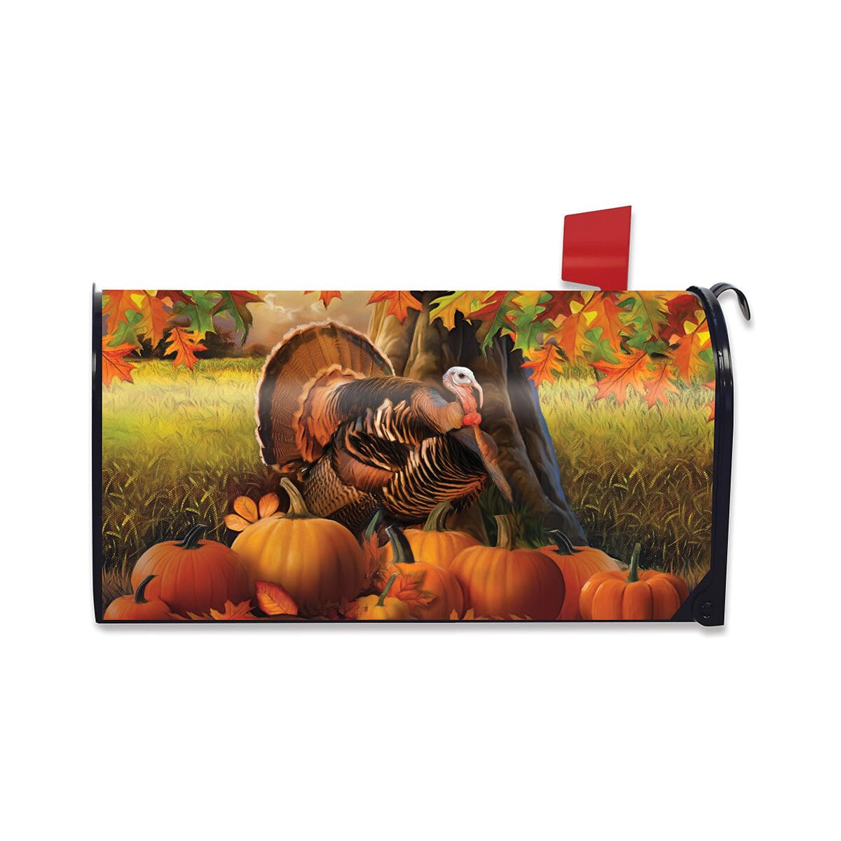 Briarwood Lane Thanksgiving Mailbox Cover - Standard Size - Harvest Turkey Fall for Thanksgiving Mailbox Cover