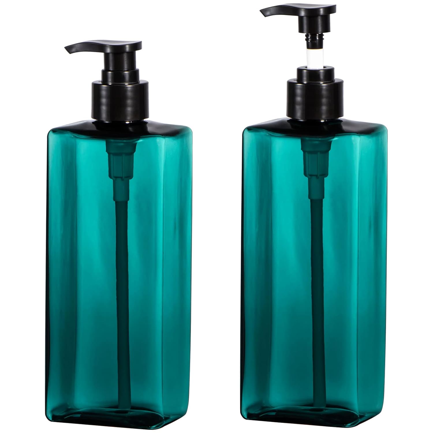Yebeauty – 2 botellas de bomba de ducha, 17 onzas, 16.9 fl oz, recargable, dispensador de jabón, dispensador de jabón líquido, dispensador de jabón