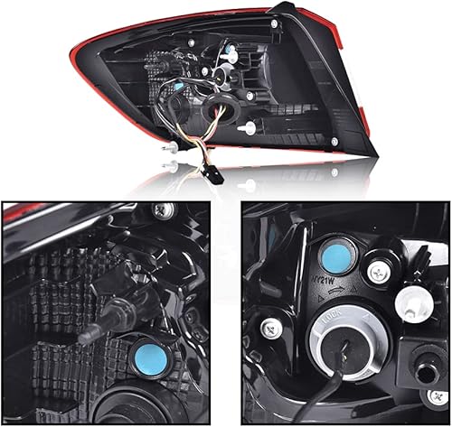 Miniatura 8 de G-PLUS Lámpara de luz trasera de freno trasero compatible con Chevy Cruze LS LT LTZ Premier 4 puertas Sedan 2016-2019 con bombillas y arnés de