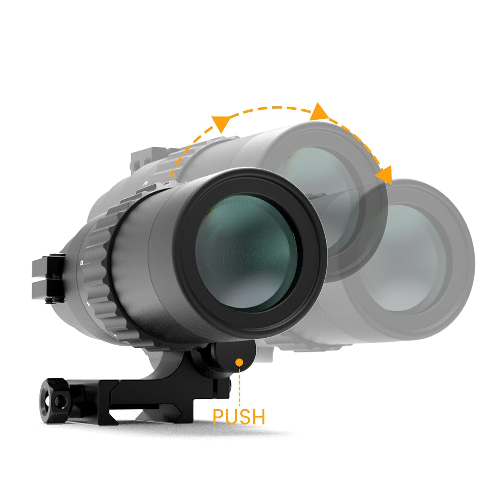 Feyachi Red Dot Magnifier, 1.5X - 5X Magnifier Airsoft Zielfernrohr Taktisches Rotpunktvisier Jagd Optiklinse with Flip Mount Kompatibel mit 21mm/22mm Picatinny/Weaver Schiene