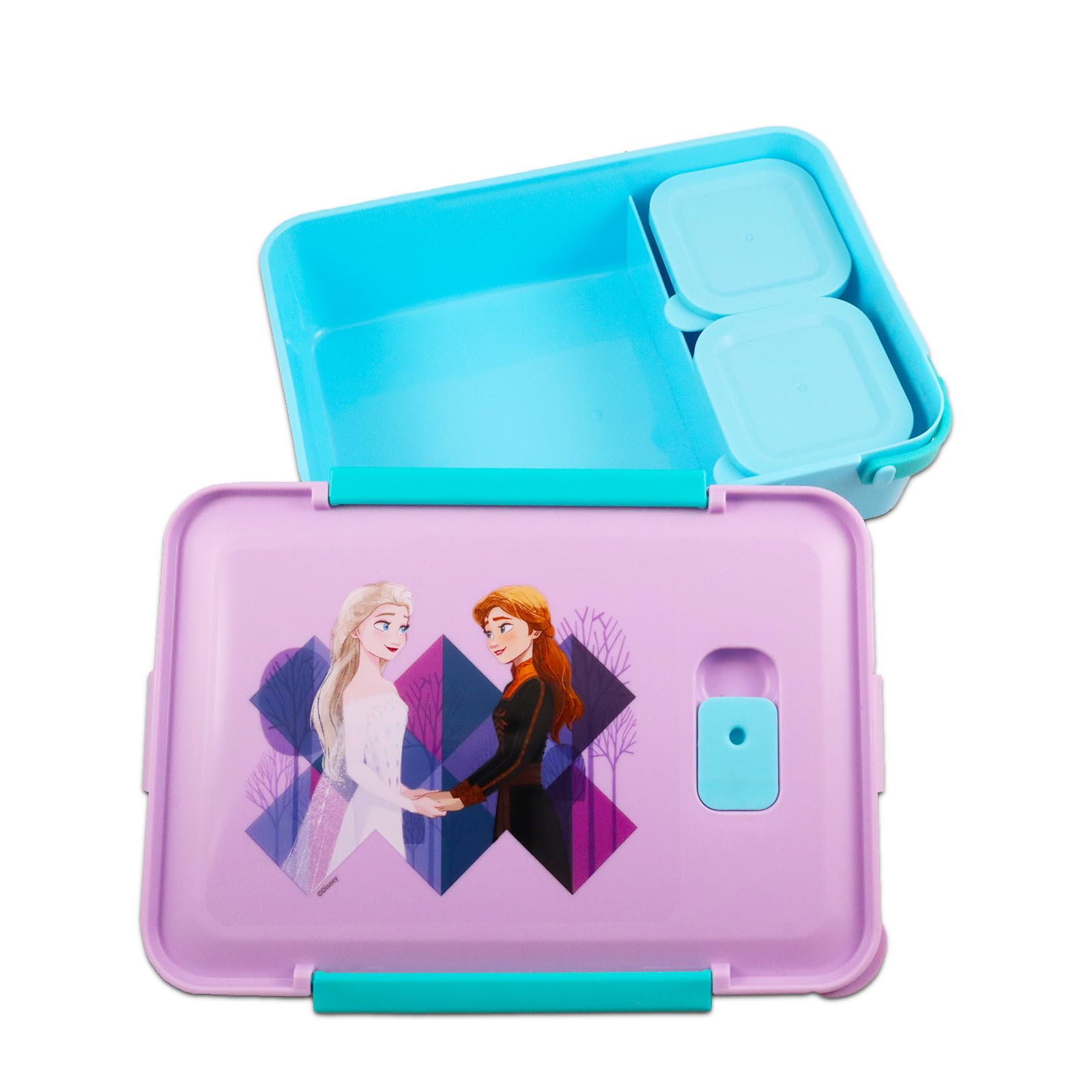 Frozen Lunch Box for Girls - Bundle with 2 Frozen Bento Lunch Boxes with Mini Containers Plus Stickers, More | Frozen Lunch Box Containers Set