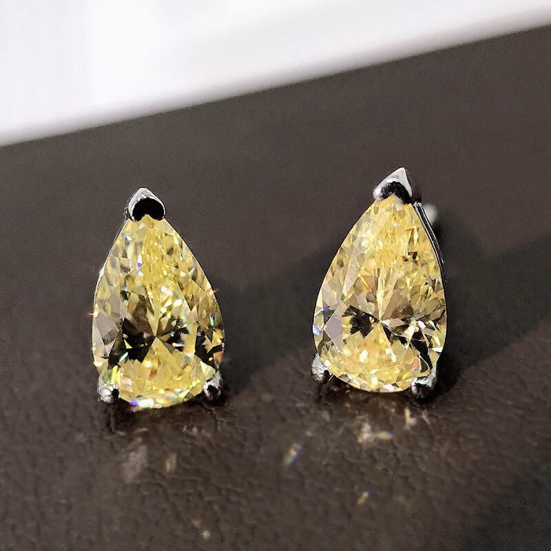 Boucles d'oreilles en Diamant Moissanite argent 925 bijoux mariage femmes