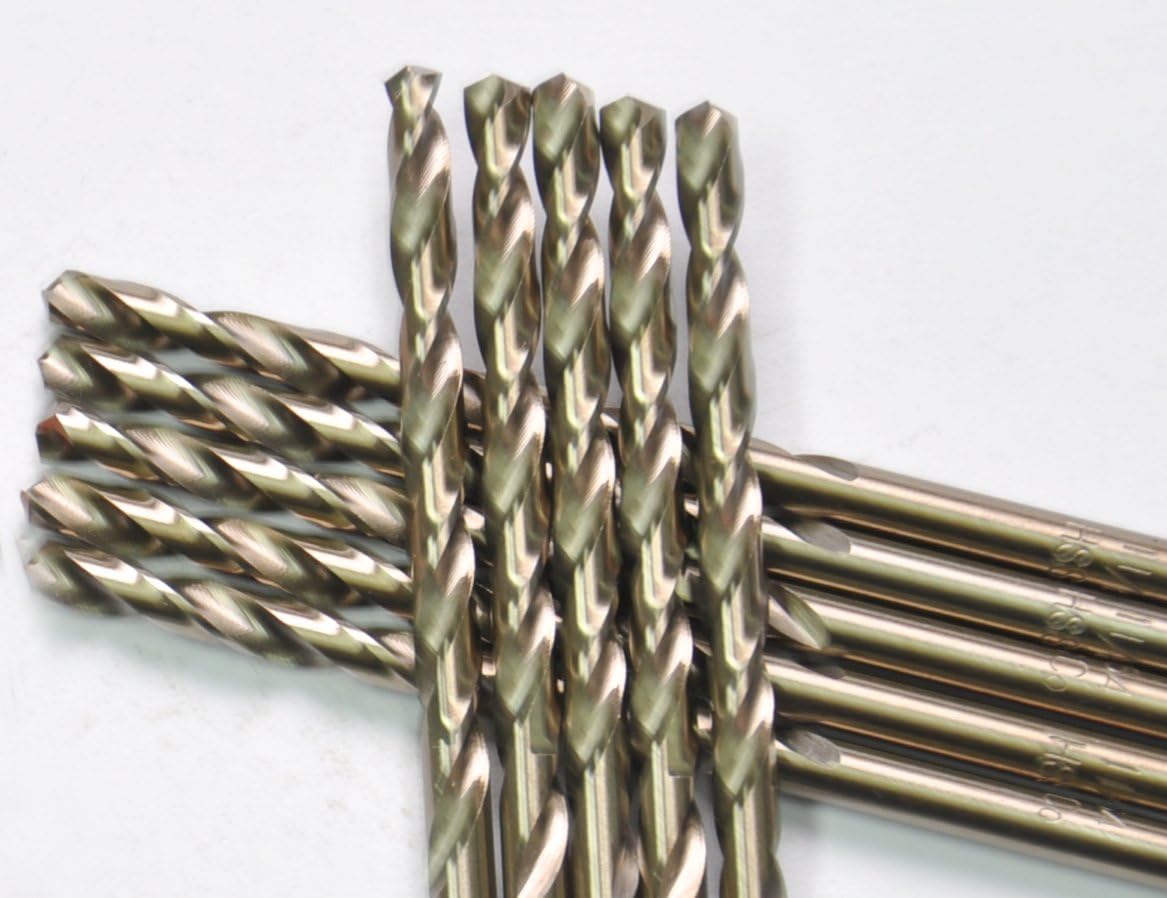 50 szt., wiertła spiralne M35, 0,2 cm, 0.2 cm, 0.2 cm, 0.3 cm, 0.3 cm [10 szt. dla każdego]
