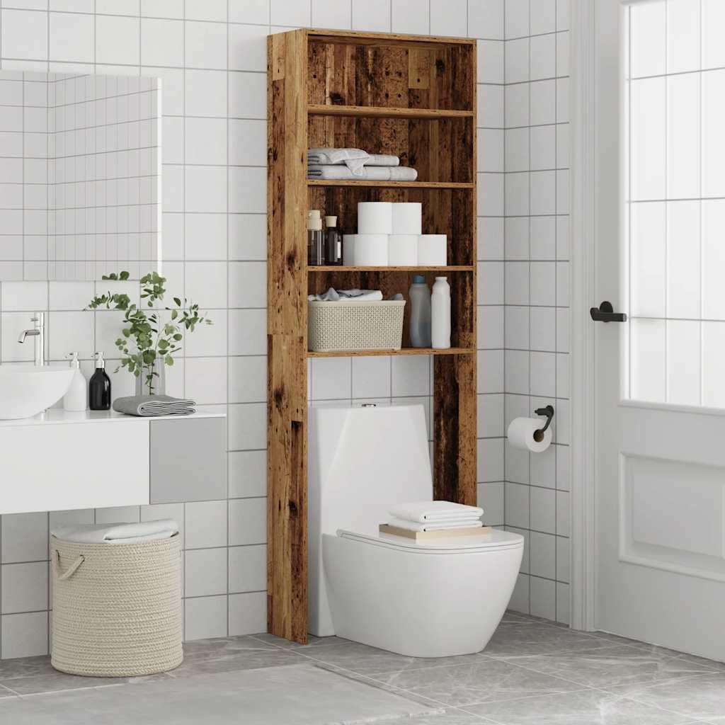 Waschmaschinenregal 64x24x190 cm 4 Faecher