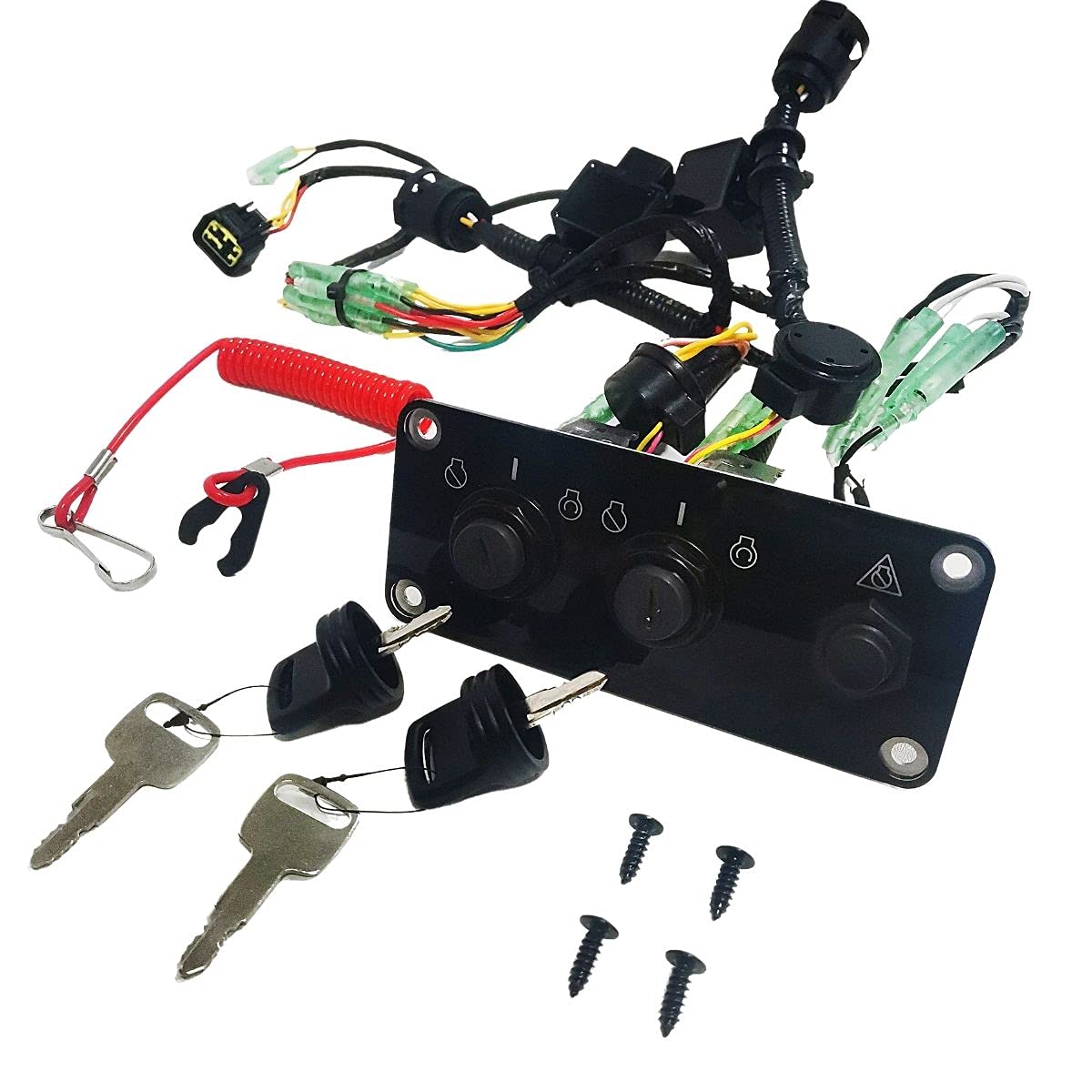Dual Engine Key Switch Panel Switch Assembly for Yamaha Outboard Engines 6K1-82570-08-00