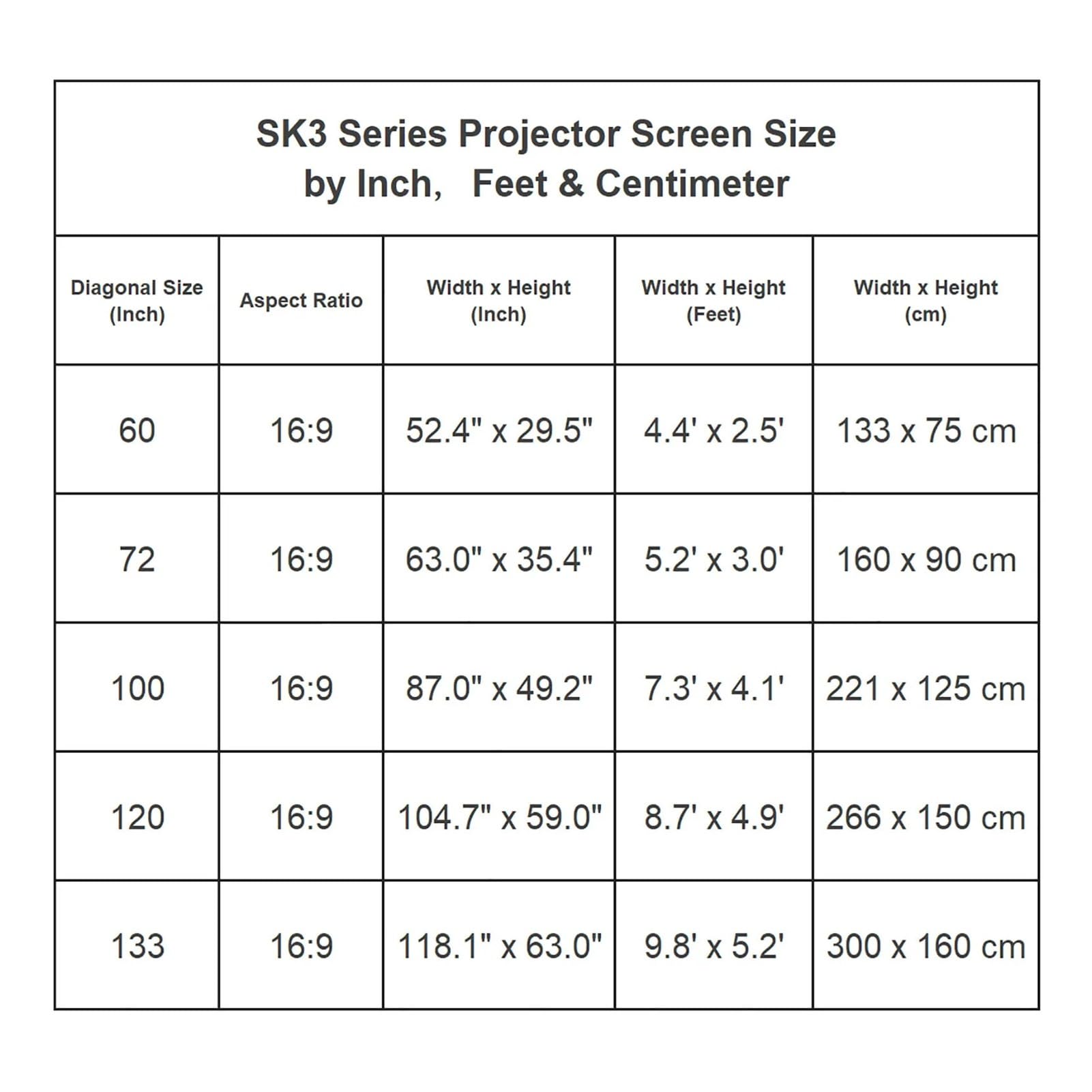 Generic 60-133 Schermo for proiettore portatile Griglia bianca Panno riflettente(120 inch)