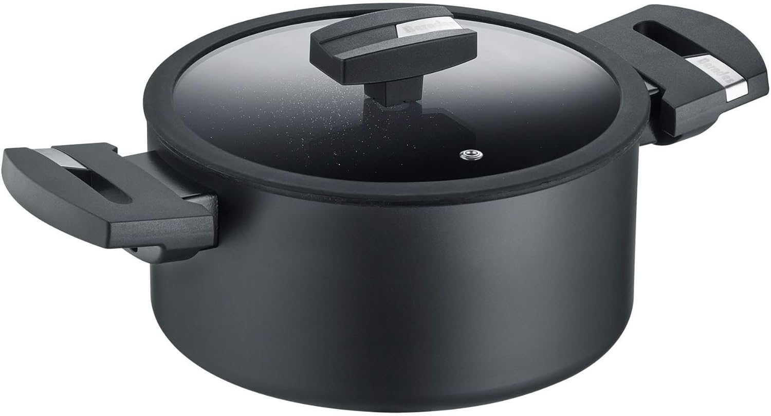 Berndes 20 cm B.Green Aluminium Induction Cooking Pot Made from 100% Recycled Drinks Cans, 20cm, Black