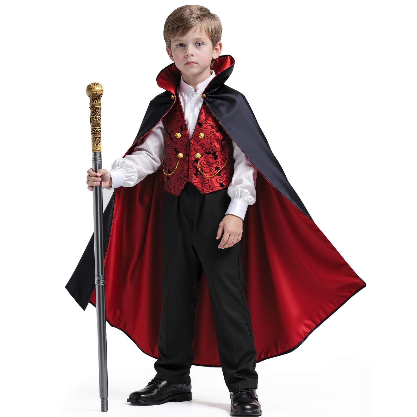 kids vampire costume for boy, halloween costumes dress up role play set