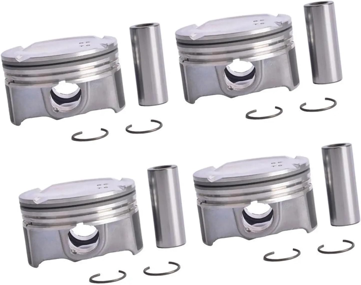 4pcs 23410-2G400 234102G400 Pistons & Pins Compatible with Hyundai Sonata Compatible with Kia Optima 2011-2013 2.0L Turbo with 1 Year