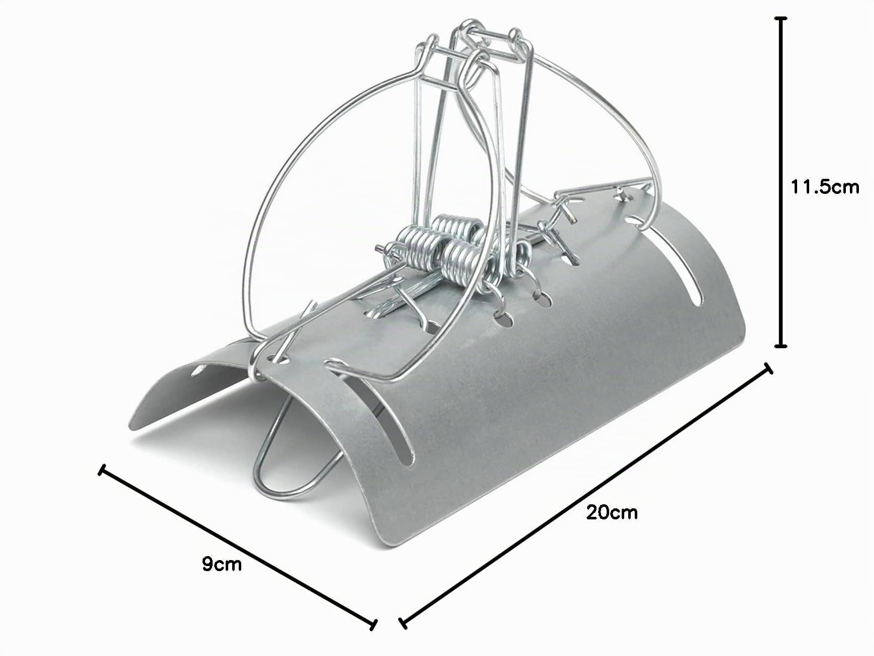 5x Trappola a Tunnel per Talpe e Arvicole – Trappola a Scatto in Metallo Zincato, Riutilizzabile, Senza Veleno (15,3 x 8 x 9,5 cm)