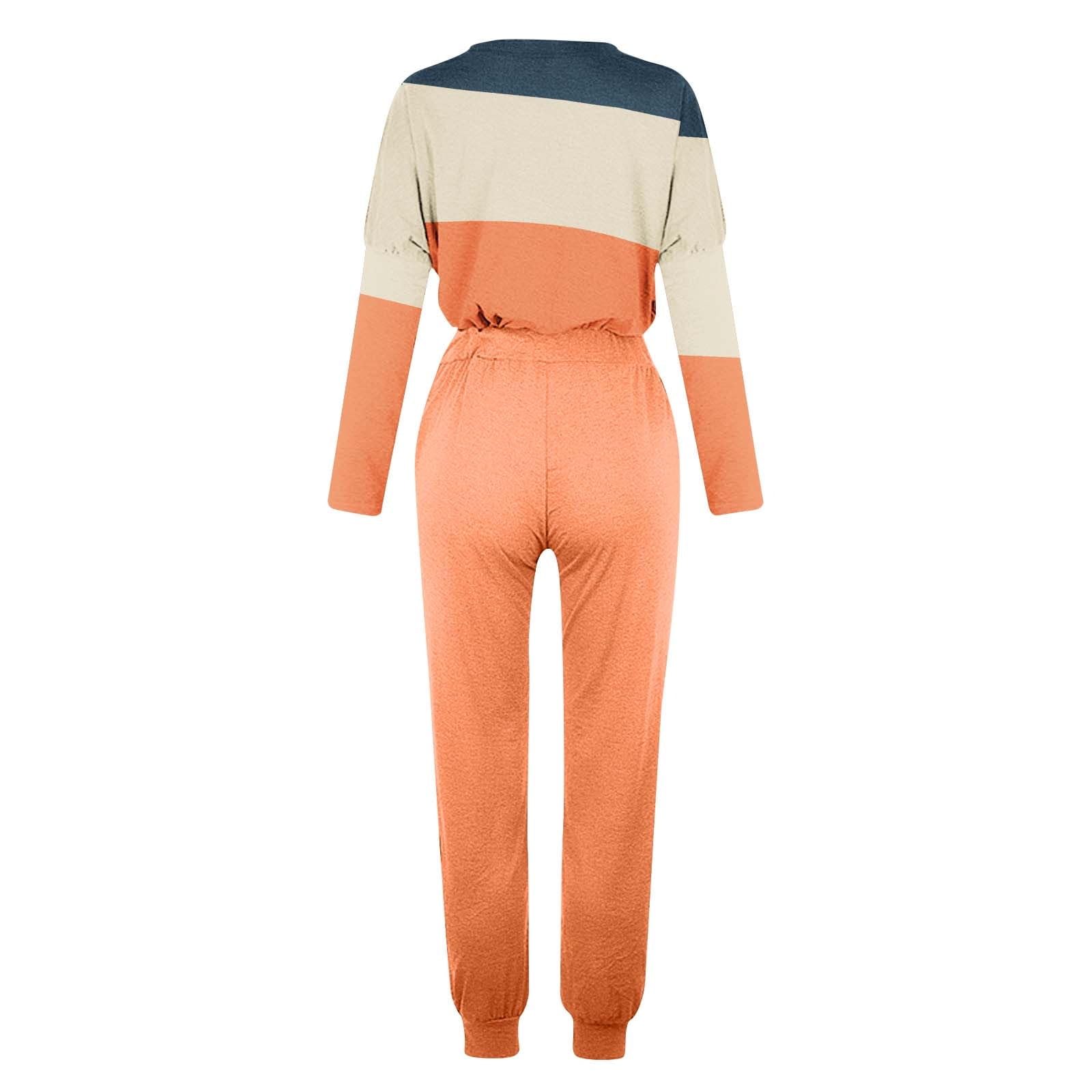 Damen Herbst‑Reise‑Set, Langarmshirt & Hochgeschnittene Jogginghose | Praktische Reisekleidung, komfortabler Trainingsanzug