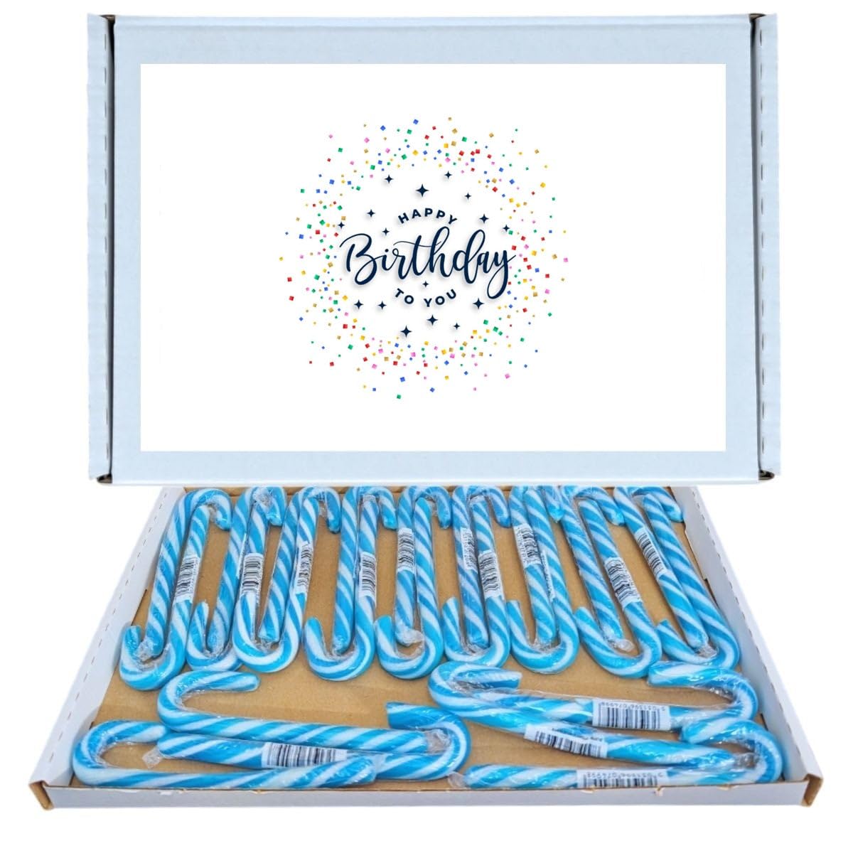 Geburtstags-Feier-Süßigkeitenbox | Bonds Kaugummi-Süßigkeitenstangen 24 Stück Geschenkbox einzeln verpackt | Happy Birthday Verpackung, Geschenk für alle Altersgruppen
