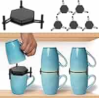 2 Organizzatori Impilabili Per Tazze Da Caffè - Nero E Grigio Per Risparmiare Spazio - Foto 5