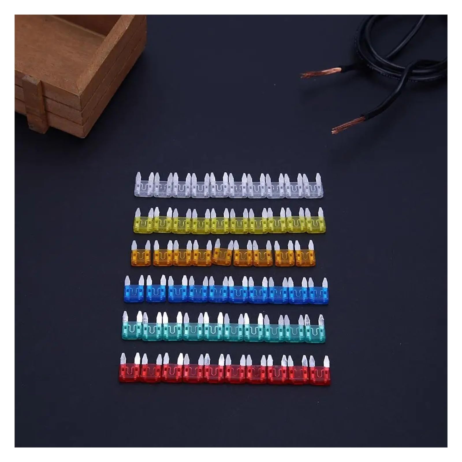 Kit de fusibles de seguridad for coches y camiones (60-300 unidades, surtido de fusibles de cuchilla de repuesto, 5/10/15/20/25/30 A)(300PCS)