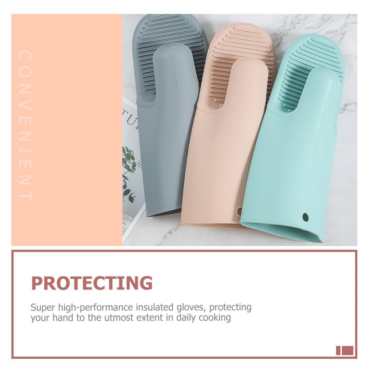 Guanti da Forno in Silicone Antiscivolo per Microonde e Cucina