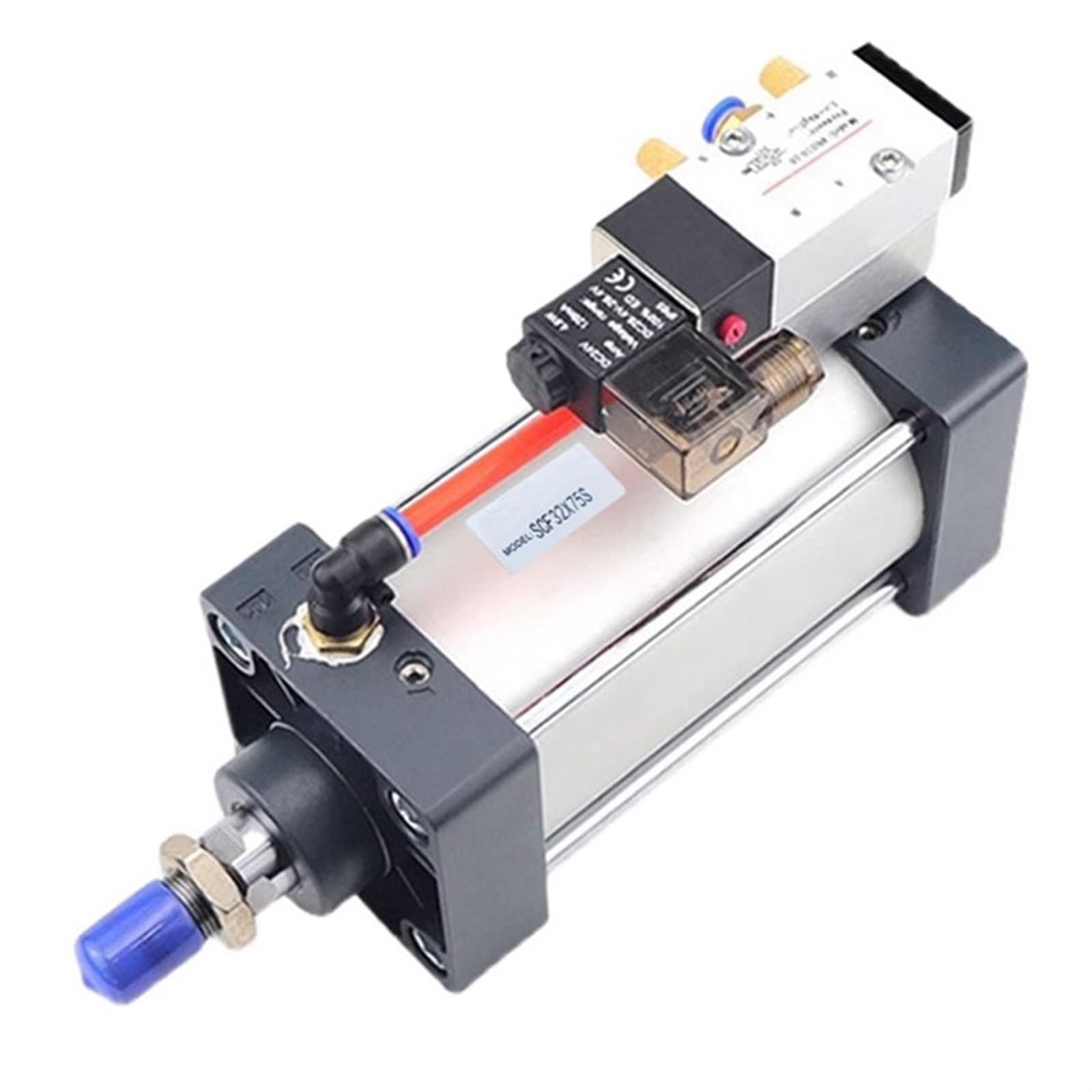 Kit vérin pneumatique SCF50x75 et électrovanne AC24V pour automatisation sans fuite