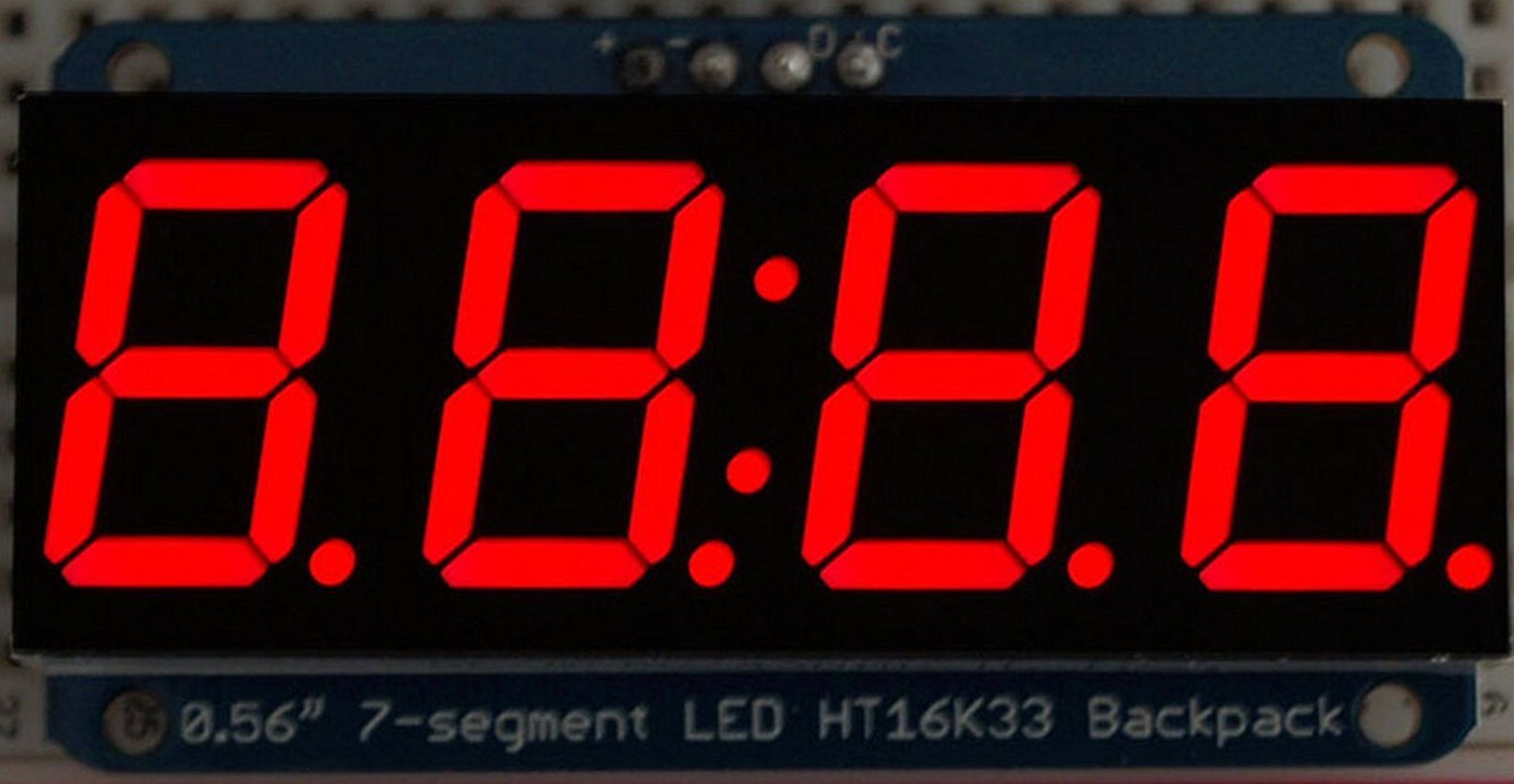 Adafruit 0.56 4-digit 7-segment Display W/i2c Backpack - Red