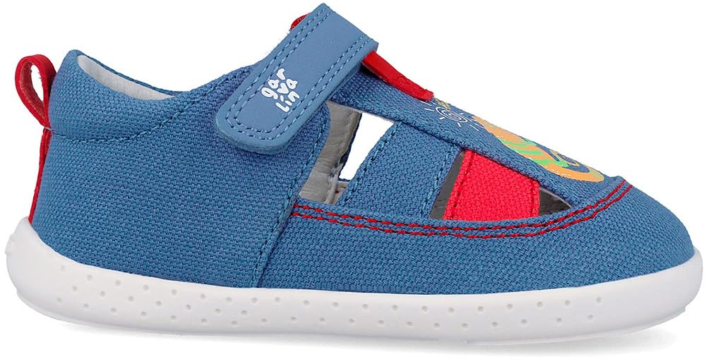 Garvalín Sandalias de Lona con Lagarto Beige Infantil