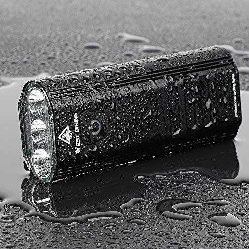 Andoer Lanterna com luz de ciclismo USB recarregável MTB bicicleta luzes dianteiras lâmpada farol de