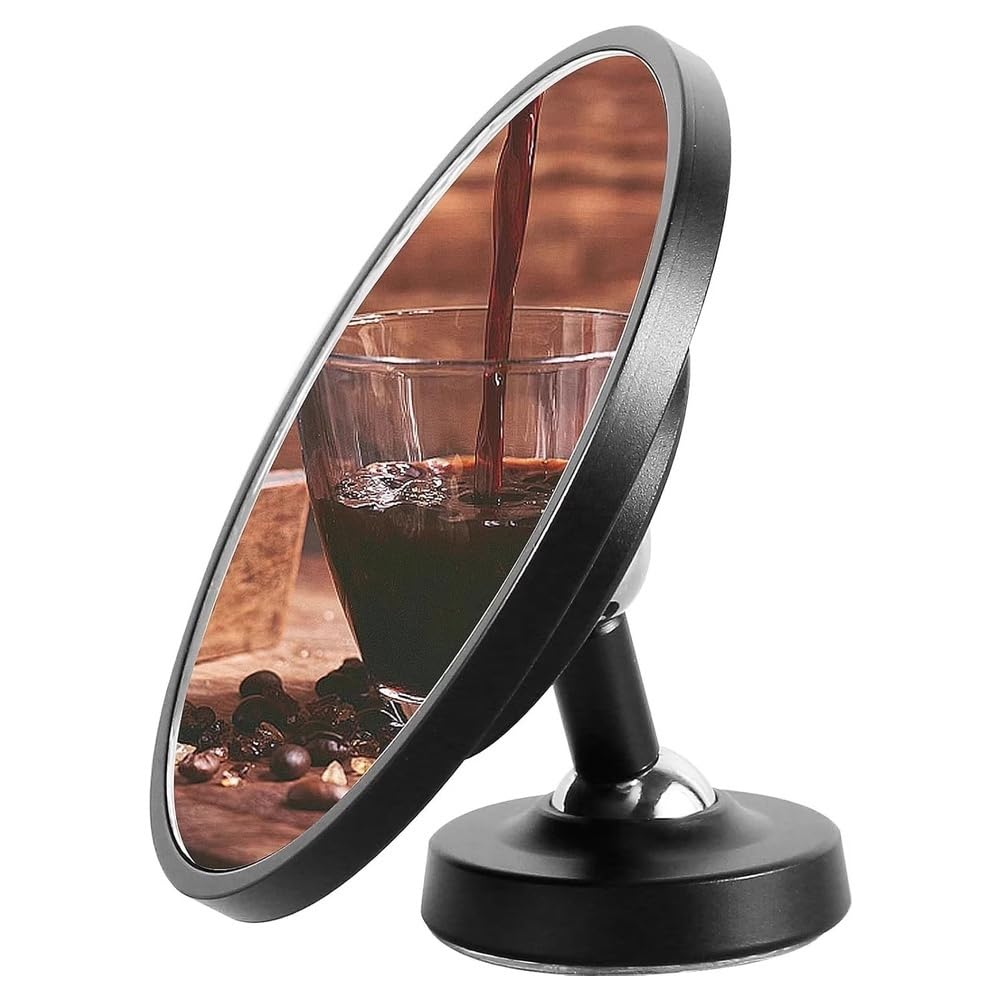 Aundhegrtt Reflective Observe Mirror for Coffee for Italian Espresso with A Bottomless Filter Basket, Observation Mirror for Coffee Extracting