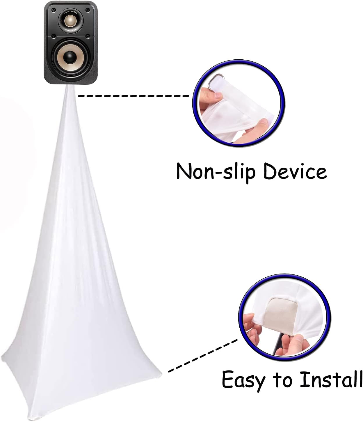 Buy Speaker Stand Cover Tripod Stand Skirt, DJ Speaker Stand Tripod