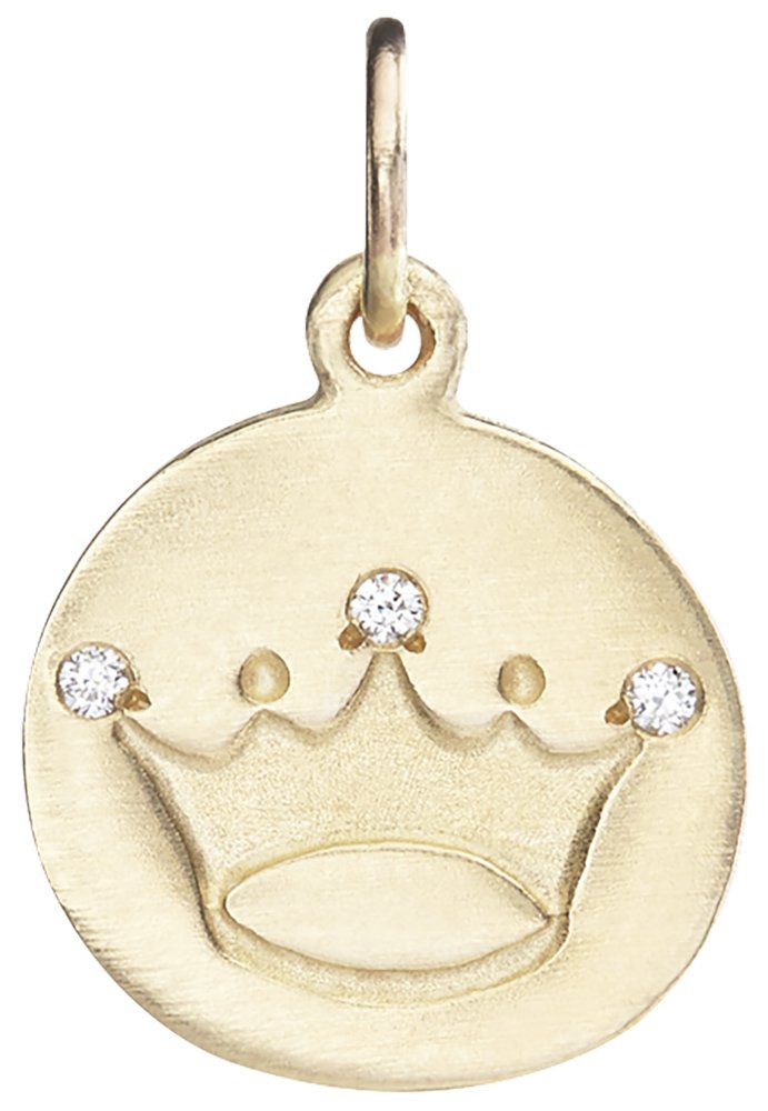 Helen FicaloraCrown Disk Charm Pave Diamonds